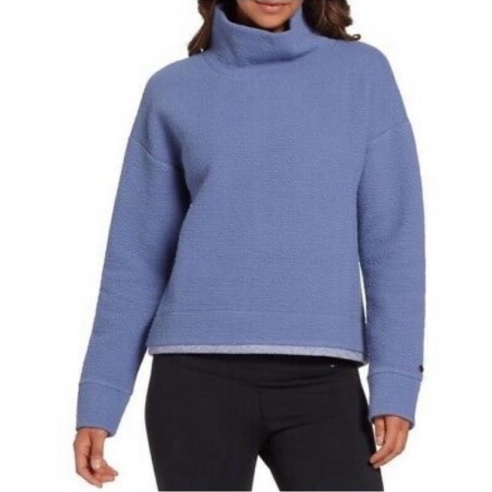 Calia Periwinkle Cloud Funnel Neck Pullover Sweatshirt - Size Small